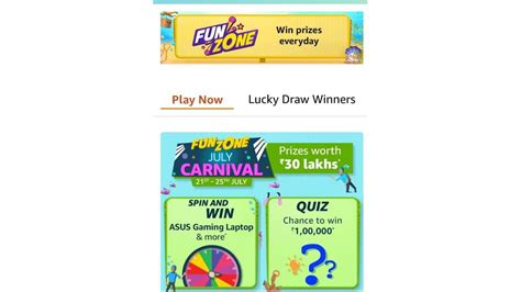 fun zone jackpot amazon quiz answers|Amazon Funzone July Carnival Spin and Win Quiz Answers: Win .